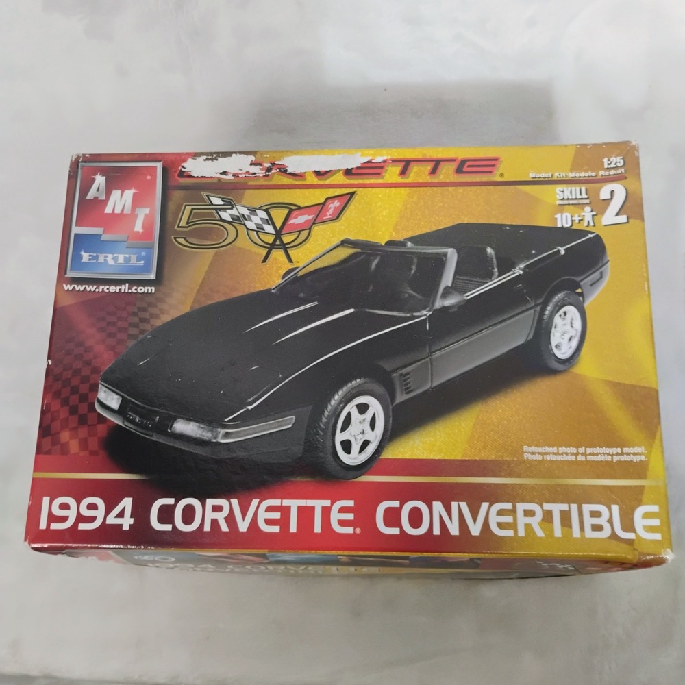 AMT Ertl 1994 Corvette Convertible Model Kit 1/25 Scale 50th Anniversary 31826